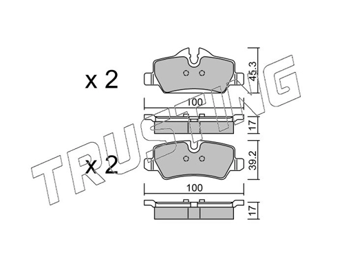 Тормозные колодки TRUSTING 1038.0