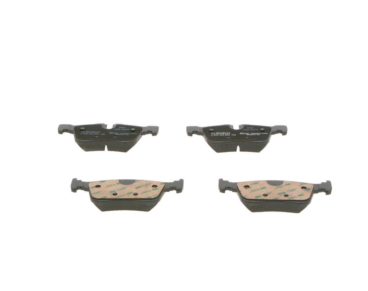0 986 424 802 колодки дисковые задние BOSCH 0 986 424 802