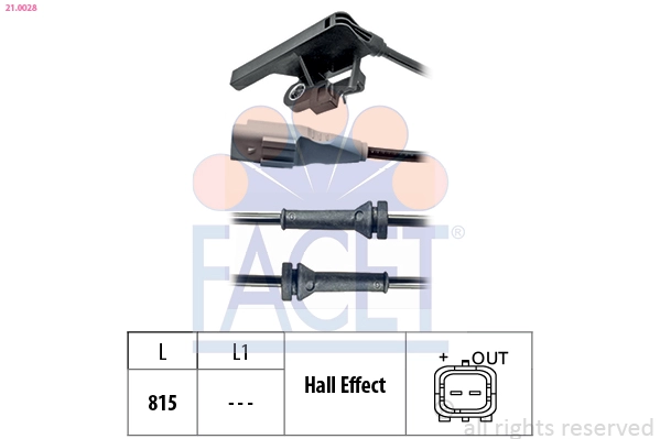Датчик абс FACET 21.0028