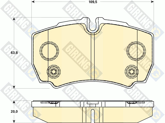 Колодки тормозные дисковые комплект GIRLING 6119019