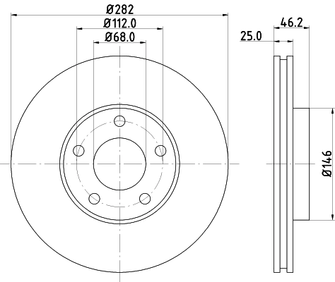 Диск тормозной HELLA/BEHR/PAGID 8DD355105551