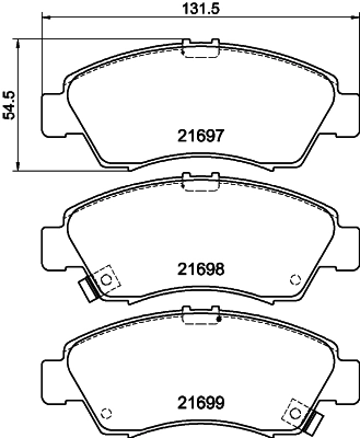 Колодки тормозные дисковые HELLA/BEHR/PAGID 8DB355016521