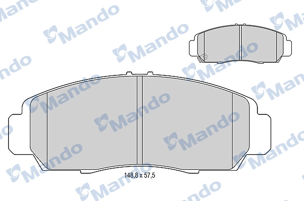 Колодки тормозные дисковые MANDO MBF015003