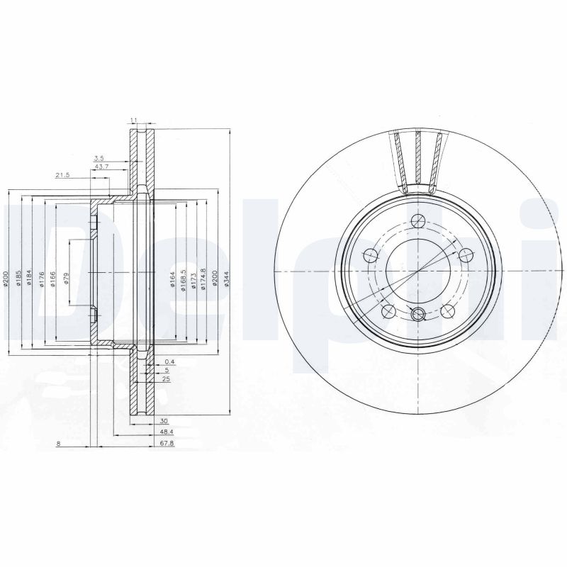 Диск тормозной DELPHI BG9008
