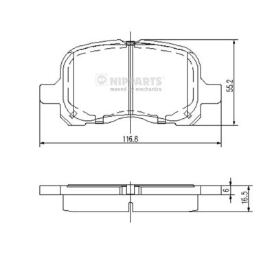 Колодки тормозные дисковые NIPPARTS N3602129