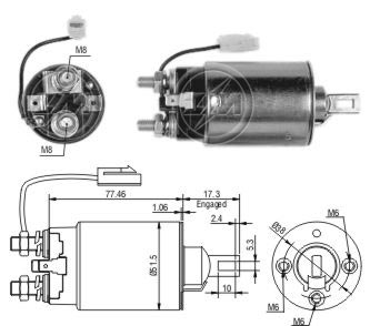 Реле втягивающее ZM ZM693