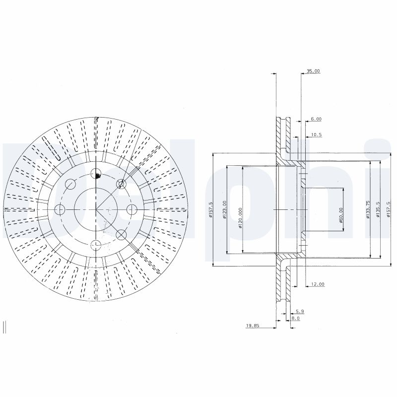 Диск тормозной DELPHI BG2636