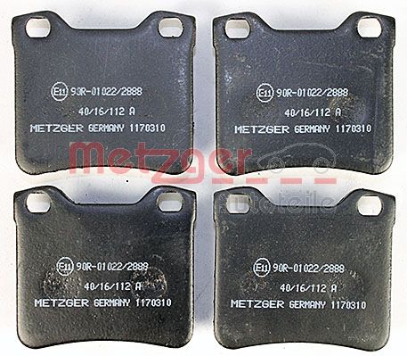 Колодки тормозные дисковые METZGER 1170310