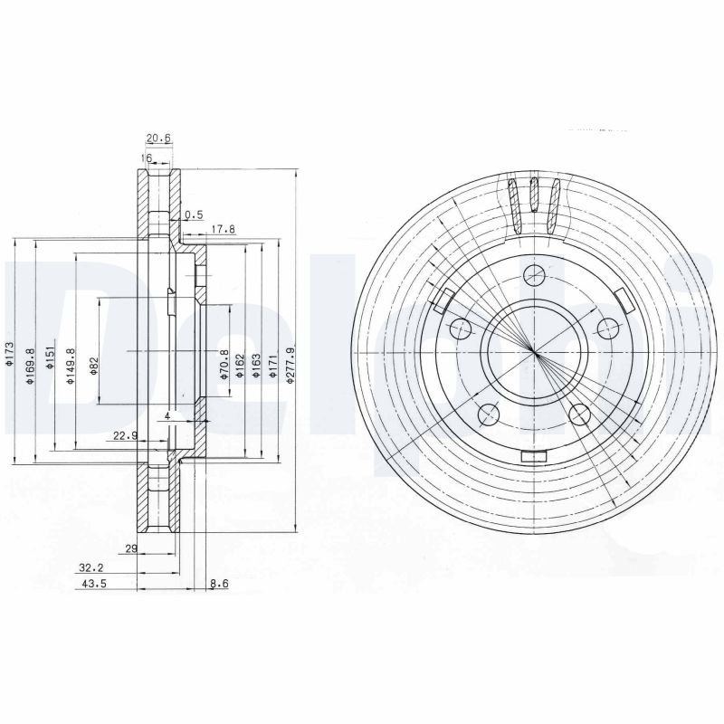 Диск тормозной DELPHI BG3144