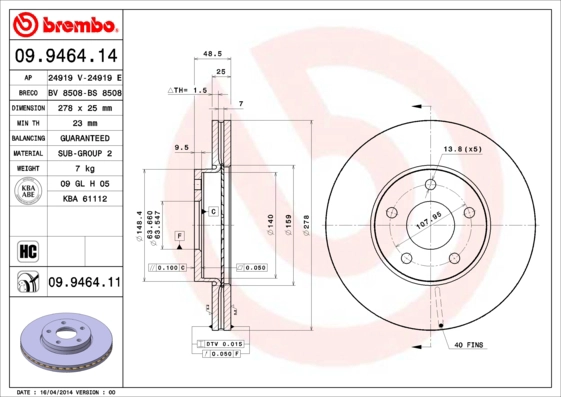 Диск тормозной AP 24919 V