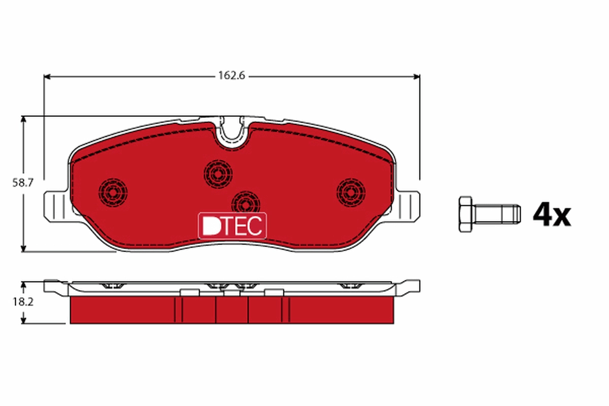 Колодки тормозные дисковые TRW GDB1631DTE
