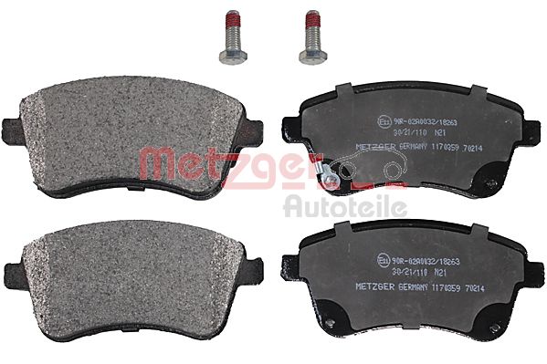 Колодки тормозные дисковые METZGER 1170359