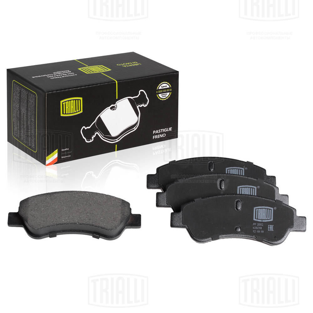 Колодки передние mitsubishi asx/peugeot206/207/boxer (зад) trialli pf 2002 TRIALLI PF2002