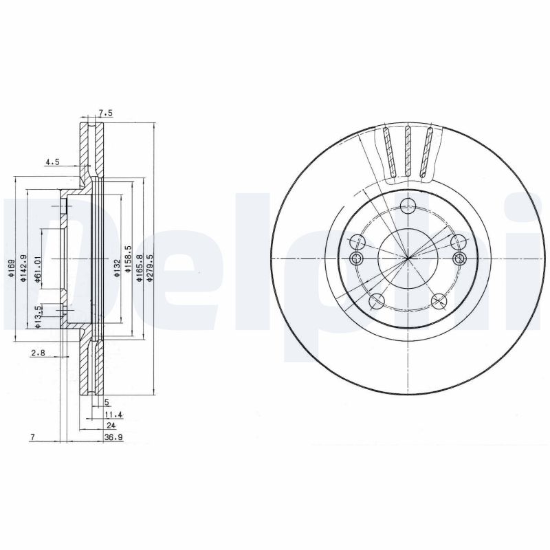 Диск тормозной DELPHI BG2697