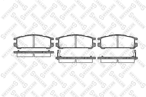 Колодки тормозные дисковые задние комплект STELLOX 353002-SX