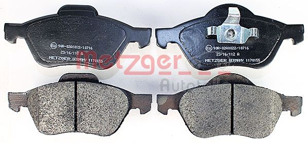 Колодки тормозные дисковые METZGER 1170155