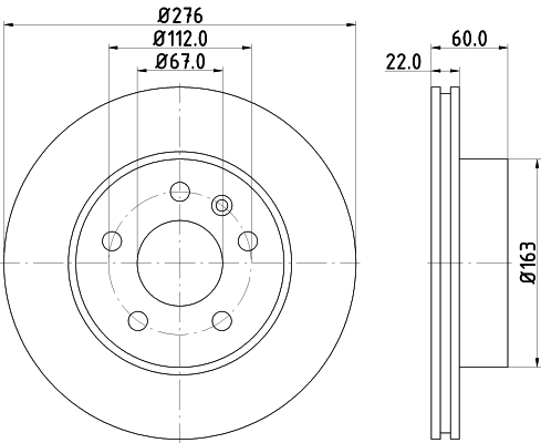 Диск тормозной HELLA/BEHR/PAGID 8DD355104521