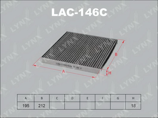 Фильтр салона LYNXAUTO LAC-146C