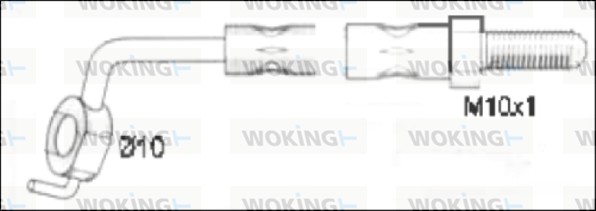 Шланг тормозной WOKING G1903.92