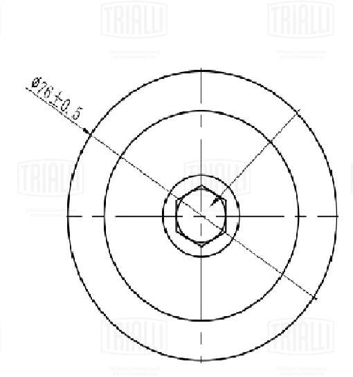 Ролик привод. ремня для а/м hyundai solaris/kia rio (10-) 1.4i/1.6i (только ролик натяж.) TRIALLI CM 5456