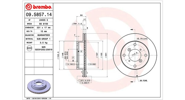 Диск тормозной MAGNETI MARELLI 360406046000