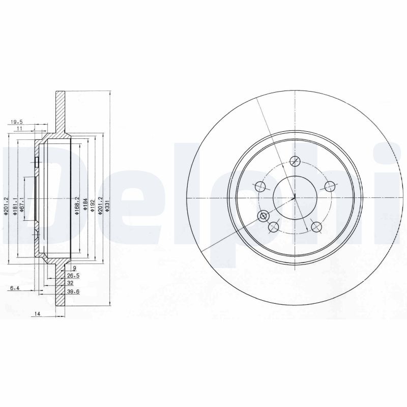 Диск тормозной DELPHI BG3728