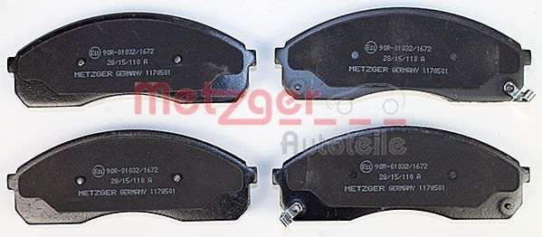 Колодки тормозные дисковые METZGER 1170501