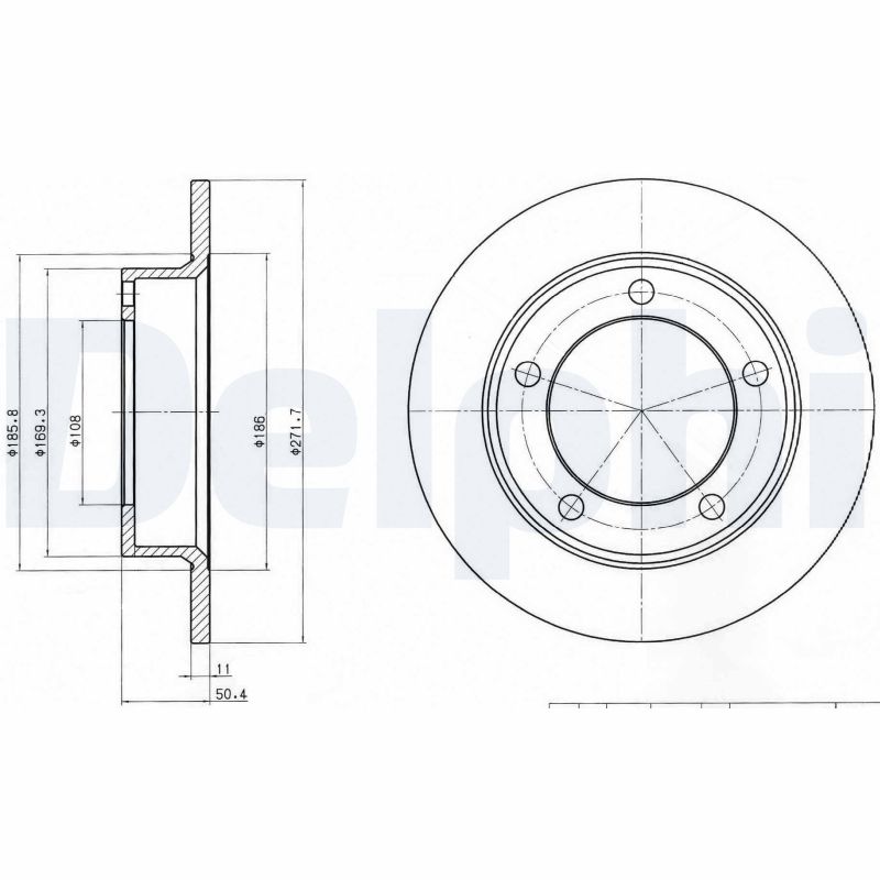Диск тормозной DELPHI BG2208