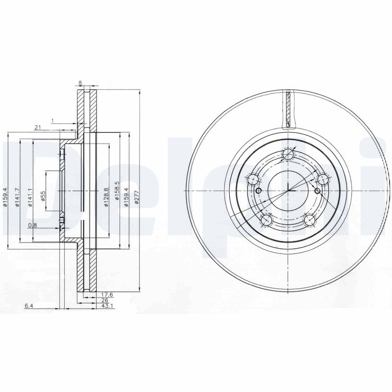 Диск тормозной DELPHI BG3913