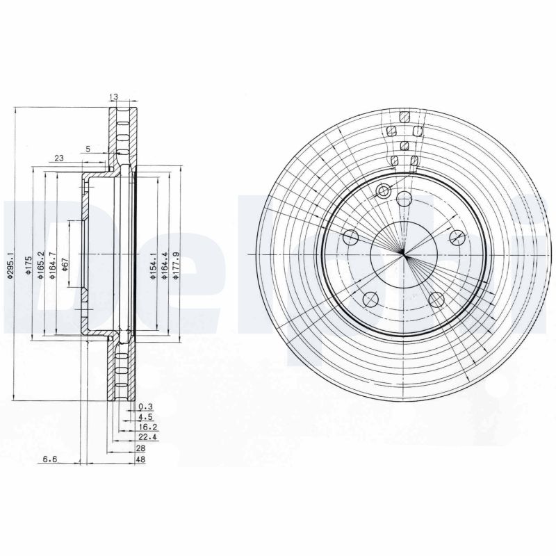Диск тормозной DELPHI BG3755