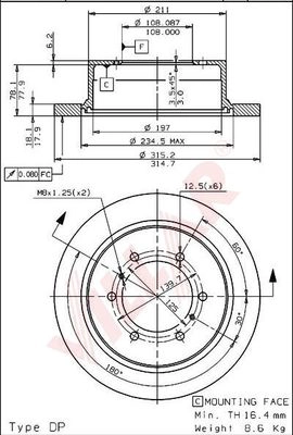 Диск тормозной VILLAR 628.1401