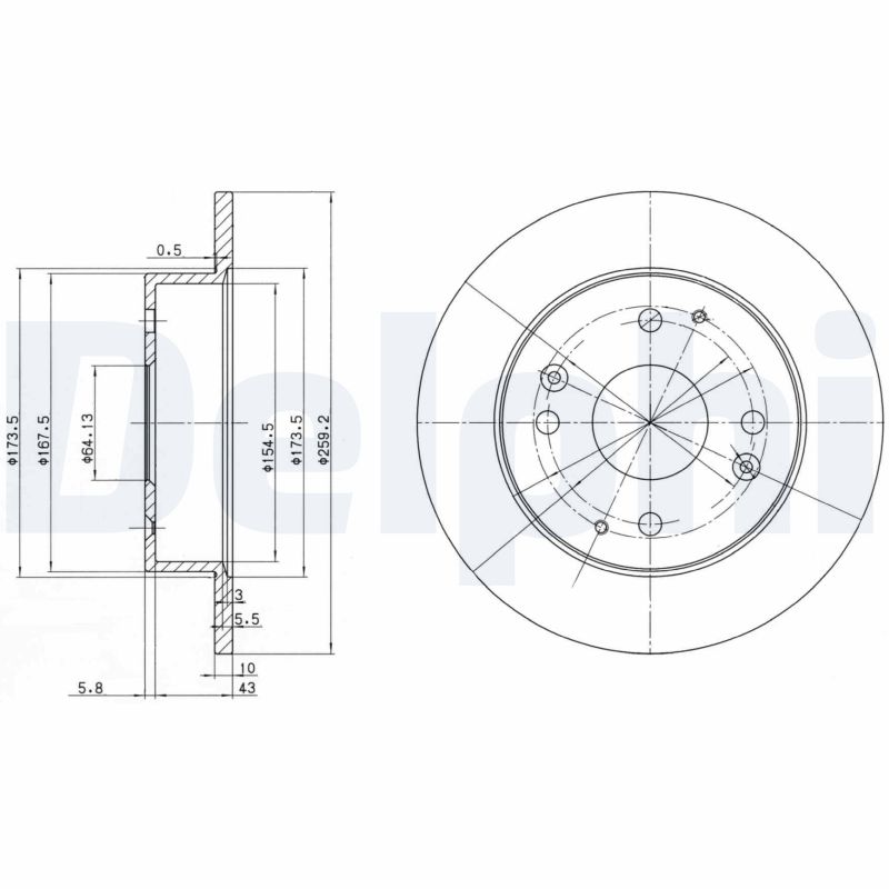 Диск тормозной DELPHI BG2666