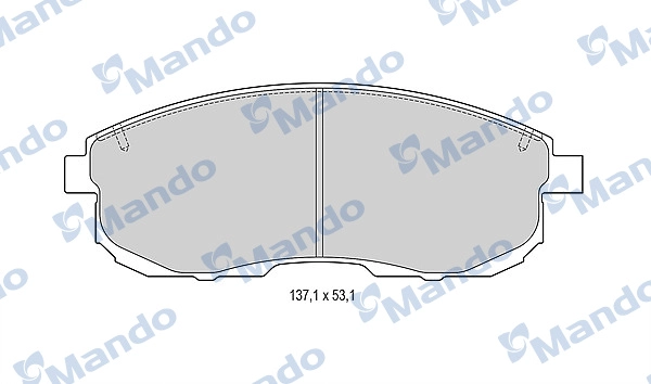 Колодки тормозные дисковые MANDO MBF015001