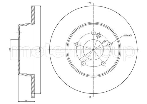 Диск тормозной METELLI 23-0485C