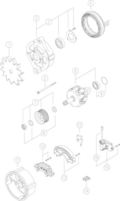 Alternators MAHLE/KNECHT MG260
