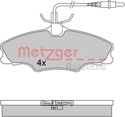 Колодки тормозные дисковые METZGER 1170552