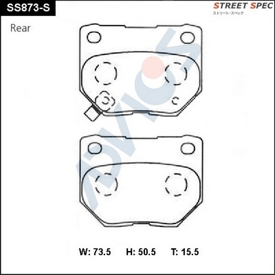 Спортивные тормозные колодки advics/sei front impr ADVICS SS873S