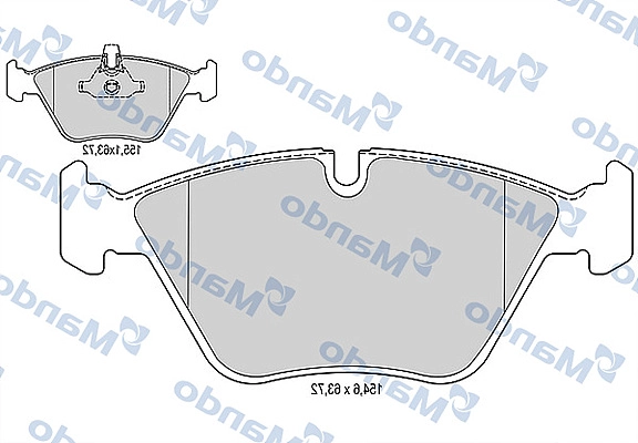 Колодки тормозные дисковые MANDO MBF015230
