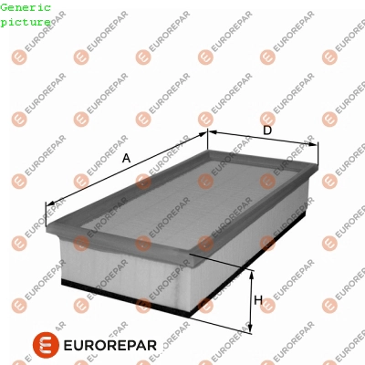 Фильтр воздушный EUROREPAR 1680351680