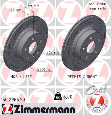 Диск тормозной ZIMMERMANN 150.2966.53