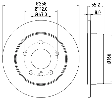 Диск тормозной HELLA/BEHR/PAGID 8DD355106951