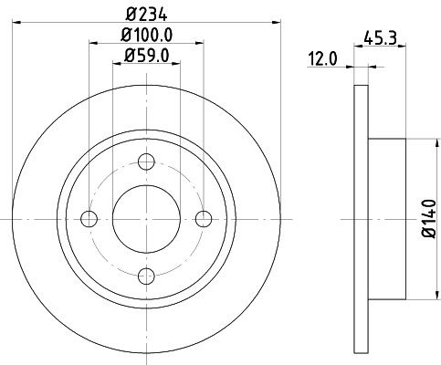 Диск тормозной HELLA/BEHR/PAGID 8DD355103-341