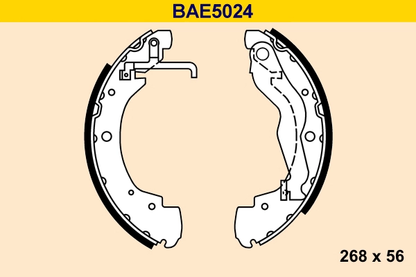 Колодки тормозные барабанные BARUM BAE5024
