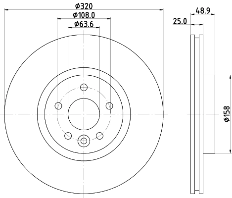 Диск тормозной DON PCD13172