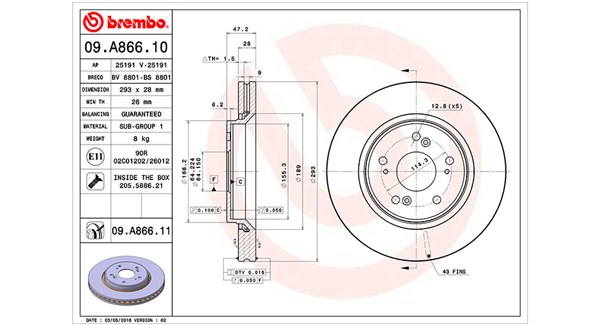 Диск тормозной MAGNETI MARELLI 360406079100