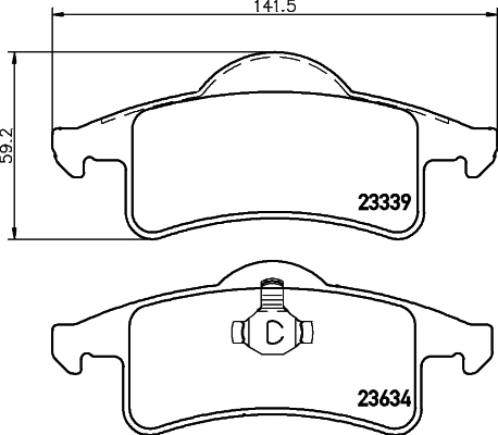 Колодки тормозные дисковые HELLA/BEHR/PAGID 8DB355009891