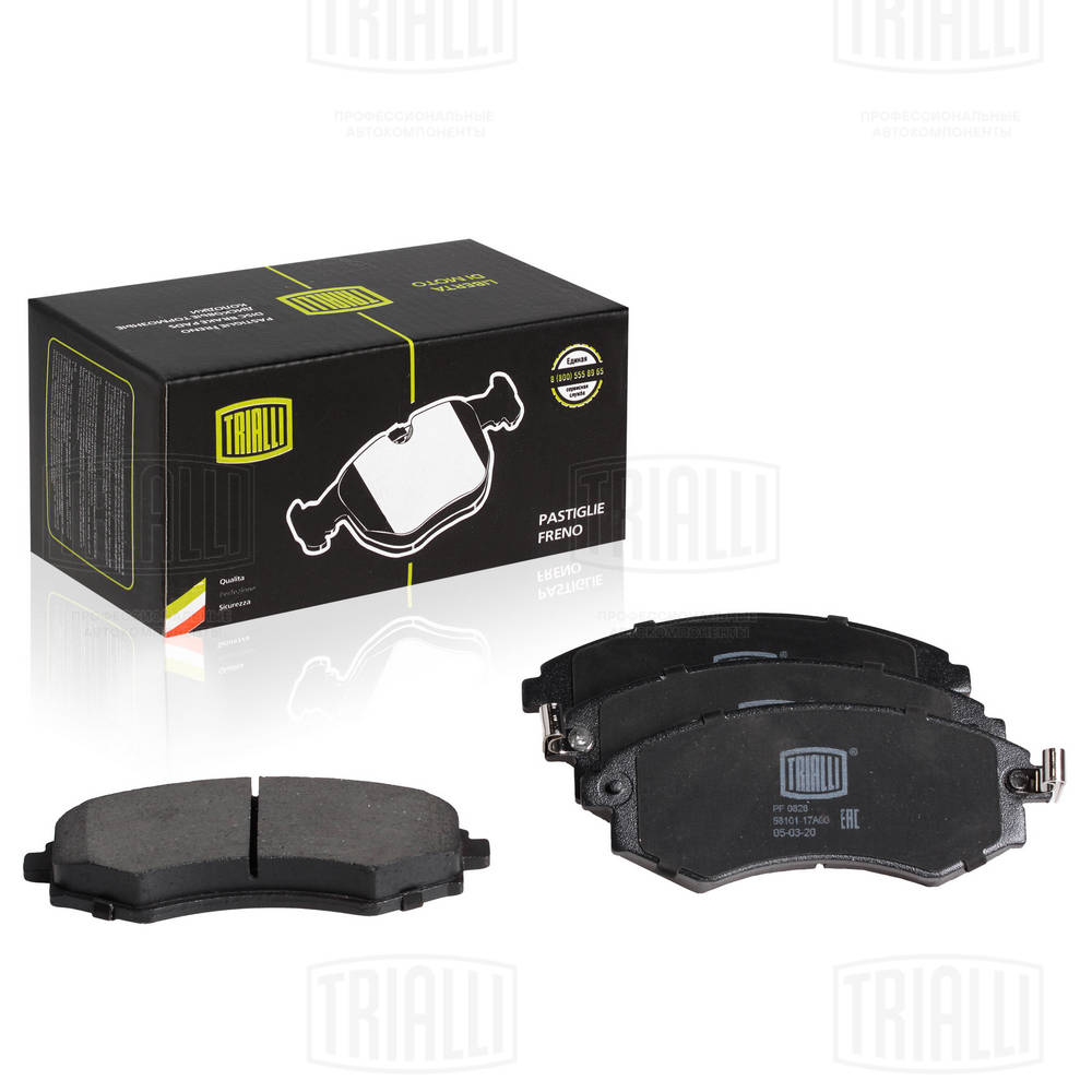 Колодки передние hyundai elantra xd 00-06 trialli pf 0828 TRIALLI PF0828