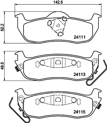 Колодки тормозные дисковые HELLA/BEHR/PAGID 8DB355013681