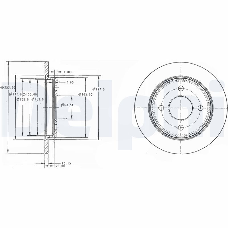 Диск тормозной DELPHI BG3054