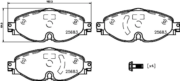 Колодки тормозные дисковые BREMBO P85147X